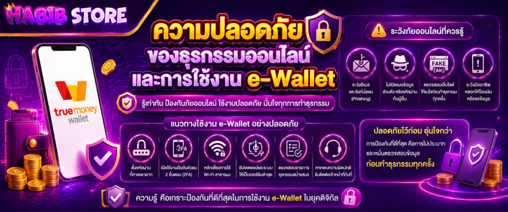 ความปลอดภัยของธุรกรรมออนไลน์และการใช้งาน e-Wallet